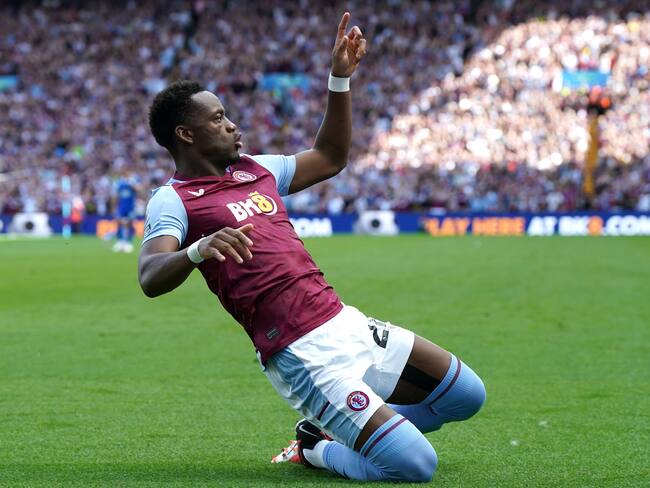 Jhon Jader Durán festejando su primer gol en la Premier League. (Photo by Nick Potts/PA Images via Getty Images)