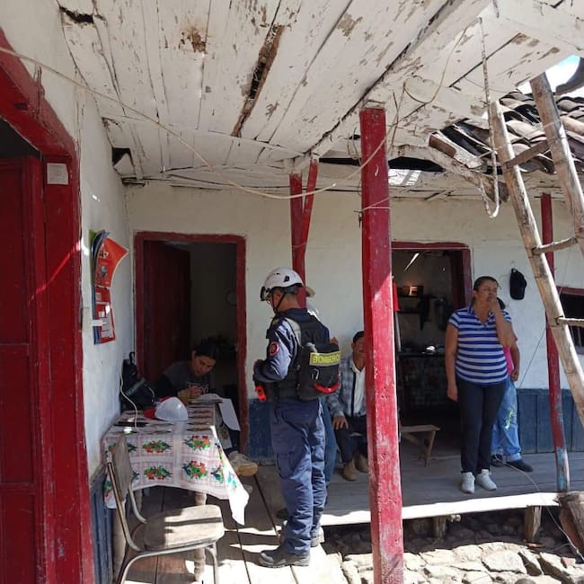 Caramanta, Antioquia declaró calamidad pública tras terremoto. Foto: Cortesía Alcaldía de Caramanta
