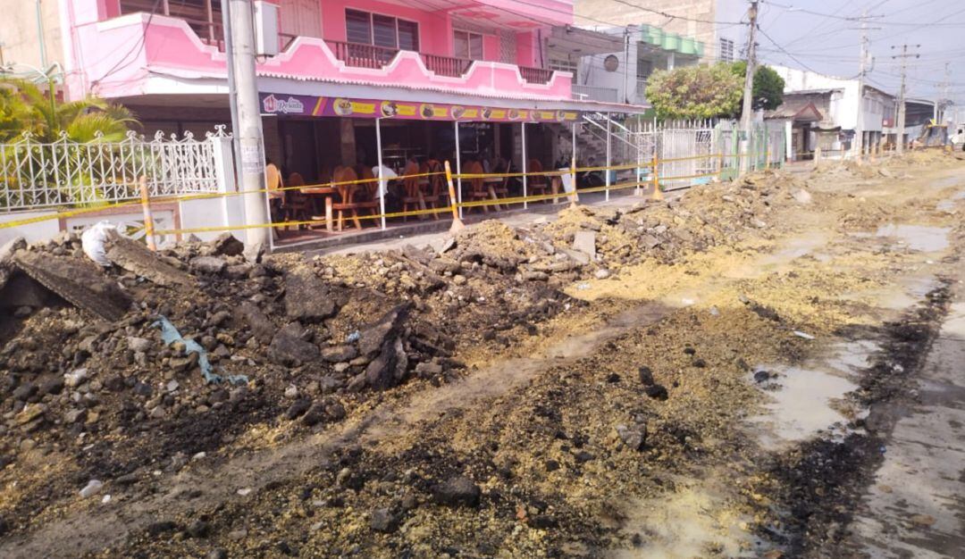 Los habitantes de este sector del barrio El Bosque en Cartagena recibieron con alegría el inicio de las obras y anunciaron estricto seguimiento