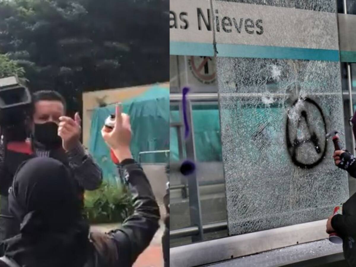 Agresión a un camarógrafo y disturbios en la marcha del Día de la Mujer