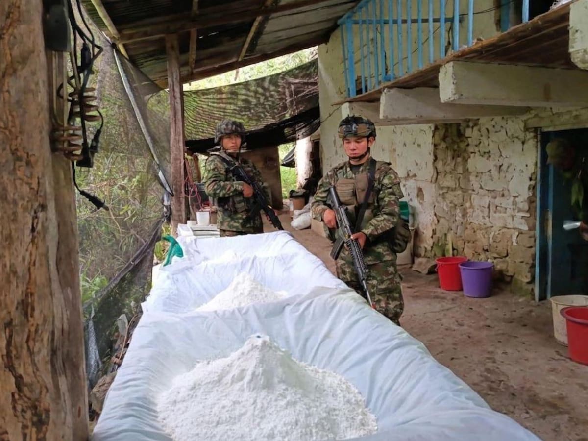 Ejército destruye laboratorio de cocaína en Boyacá y golpea red del narcotráfico en Guateque