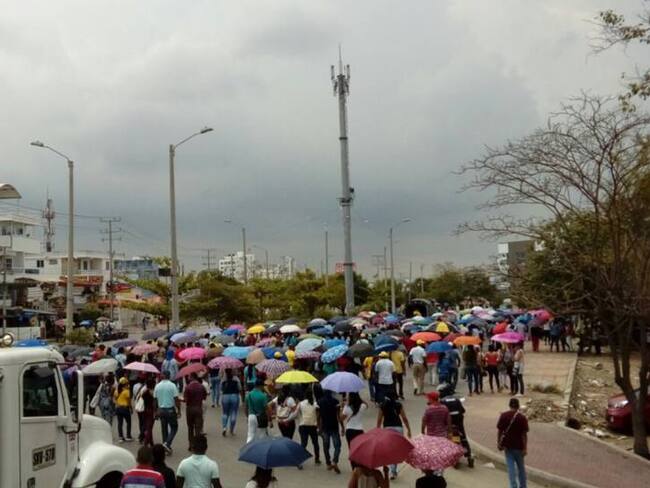 Maestros de Cartagena marcharon durante paro nacional