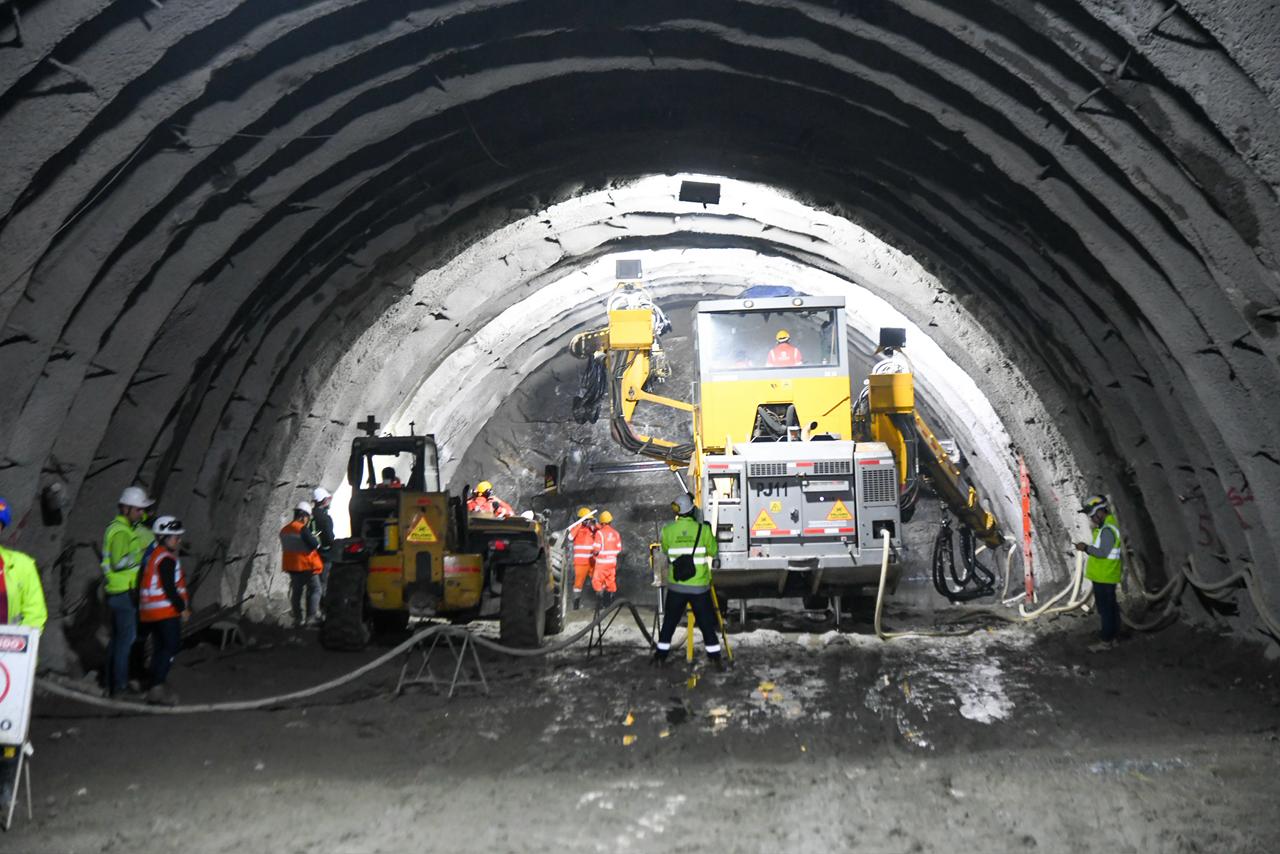 Construcción de de la segunda etapa del Túnel de Oriente en Antioquia. Cortesía: Gobernación de Antioquia.