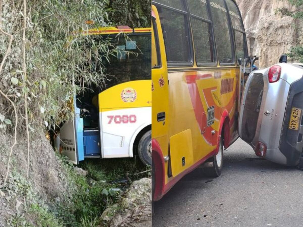 Accidentes de tránsito en la vía Bucaramanga a Málaga y a Zapatoca: autoridades atienden emergencias