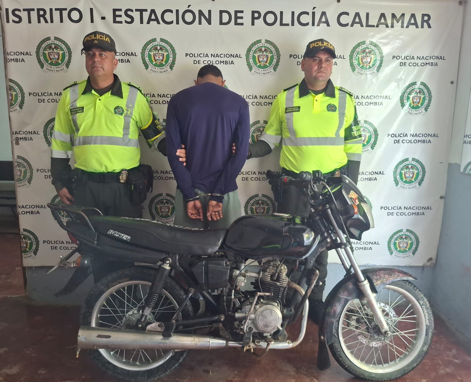 Capturado. // Policía de Bolívar