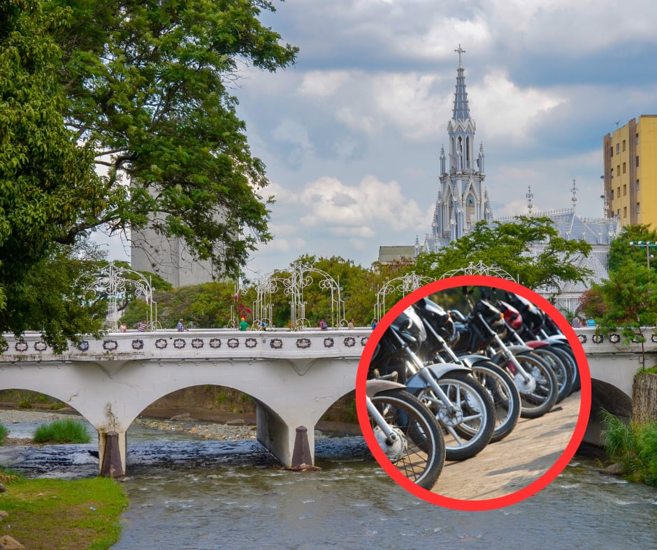 Ciudad de Cali y motos alineadas (Getty Images)