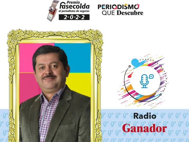 Luis Enrique Rodríguez, periodista de Caracol Radio, ganador del Premio Fasecolda