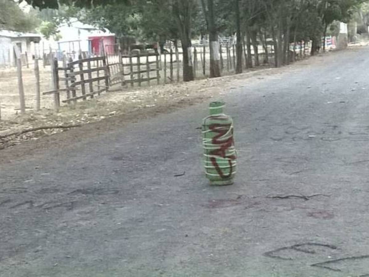 ELN dejo cilindro en cabecera municipal de Arenal del sur en Bolívar