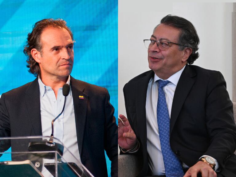 Alcalde de Medellín, Federico Gutiérrez, y el presidente de la República, Gustavo Petro. Foto: (Getty Images). 