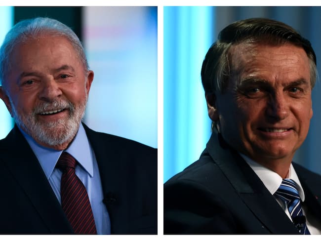 Los candidatos presidenciales de Brasil: Luiz Inácio Lula da Silva (izq) y Jair Bolsonaro (der).    (Getty)