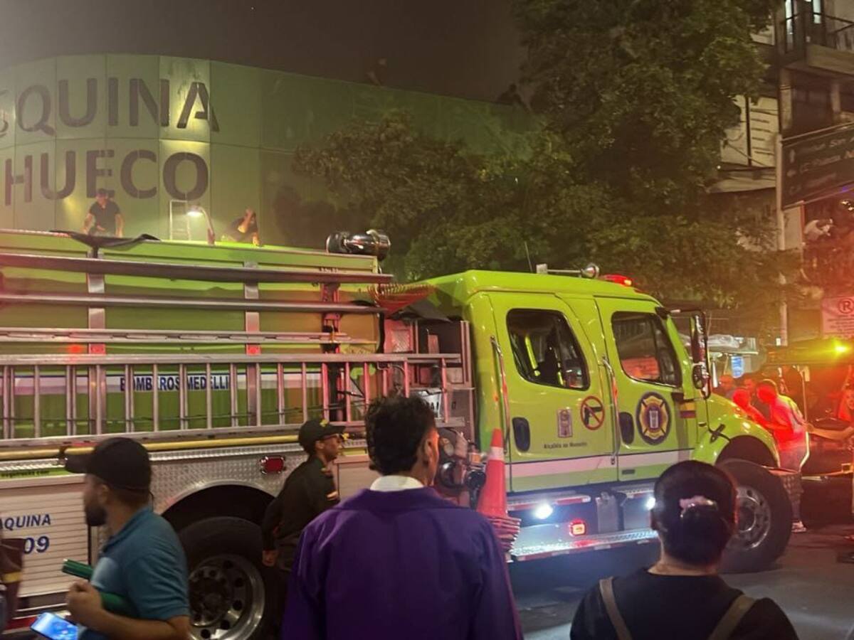 Gigantesco incendio en el sector El Hueco, Centro de Medellín