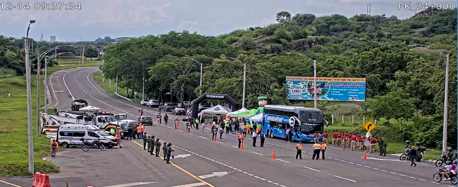 Esperamos que cerca de 65,000 vehículos se movilicen durante este 25 de diciembre. Foto policía de carreteras Huila.