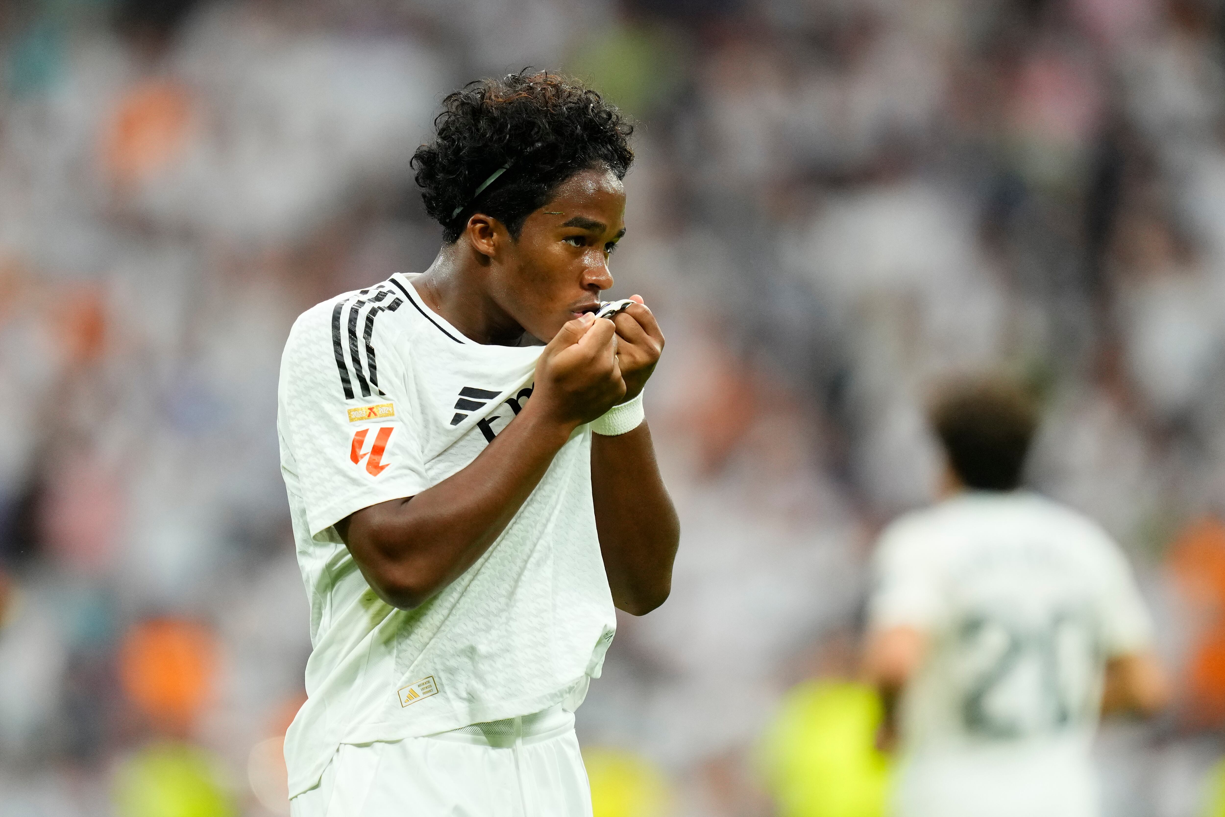 Endrick anotó su primer gol con el Real Madrid. (Photo by Jose Breton/Pics Action/NurPhoto via Getty Images)