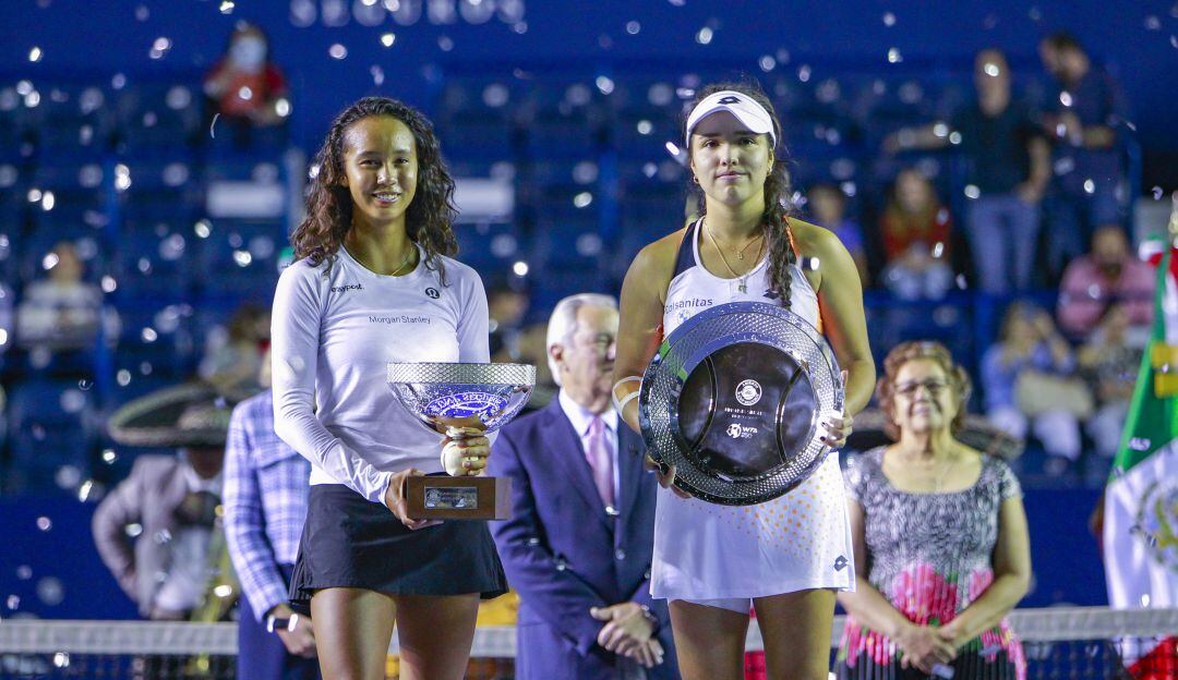 María Camila Osorio en la premiación del WTA de Monterrey.