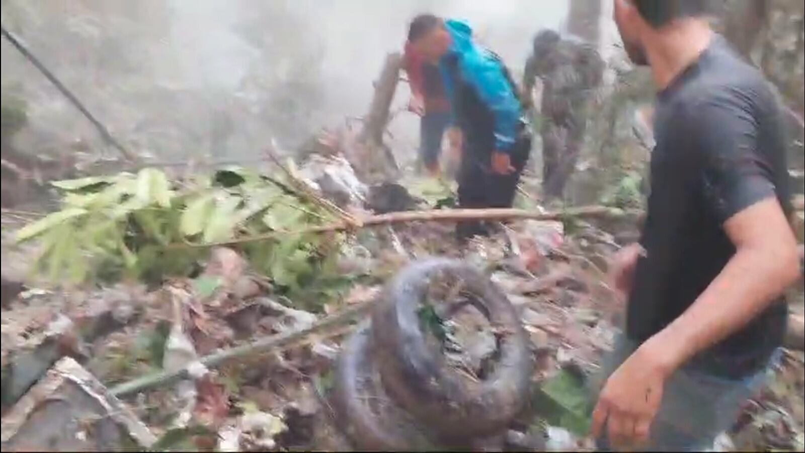 Helicóptero Militar accidentado