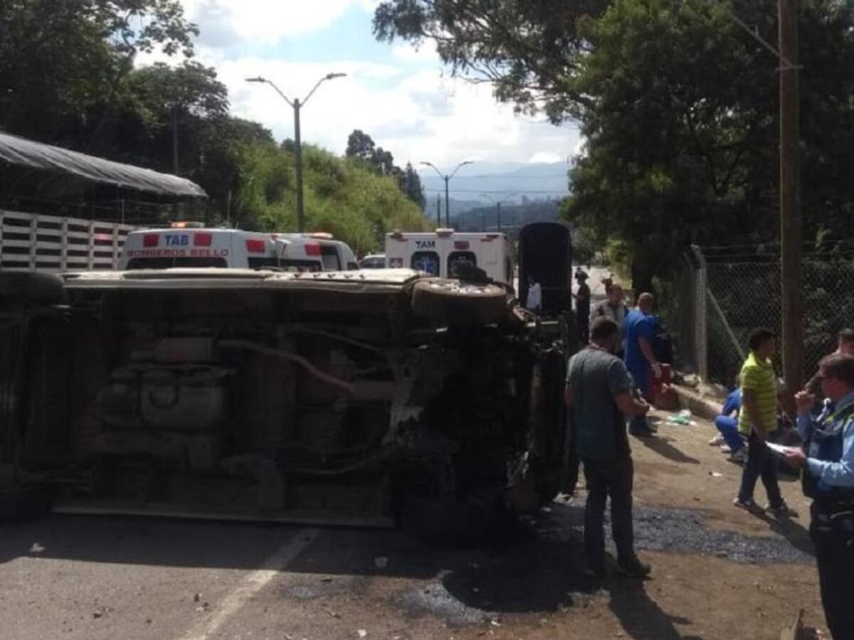 9 heridos dejó el accidente de un bus en la Medellín –Bogotá