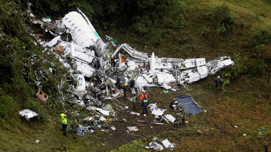 Avión accidentado de Lamia. Foto: Associated Press - AP