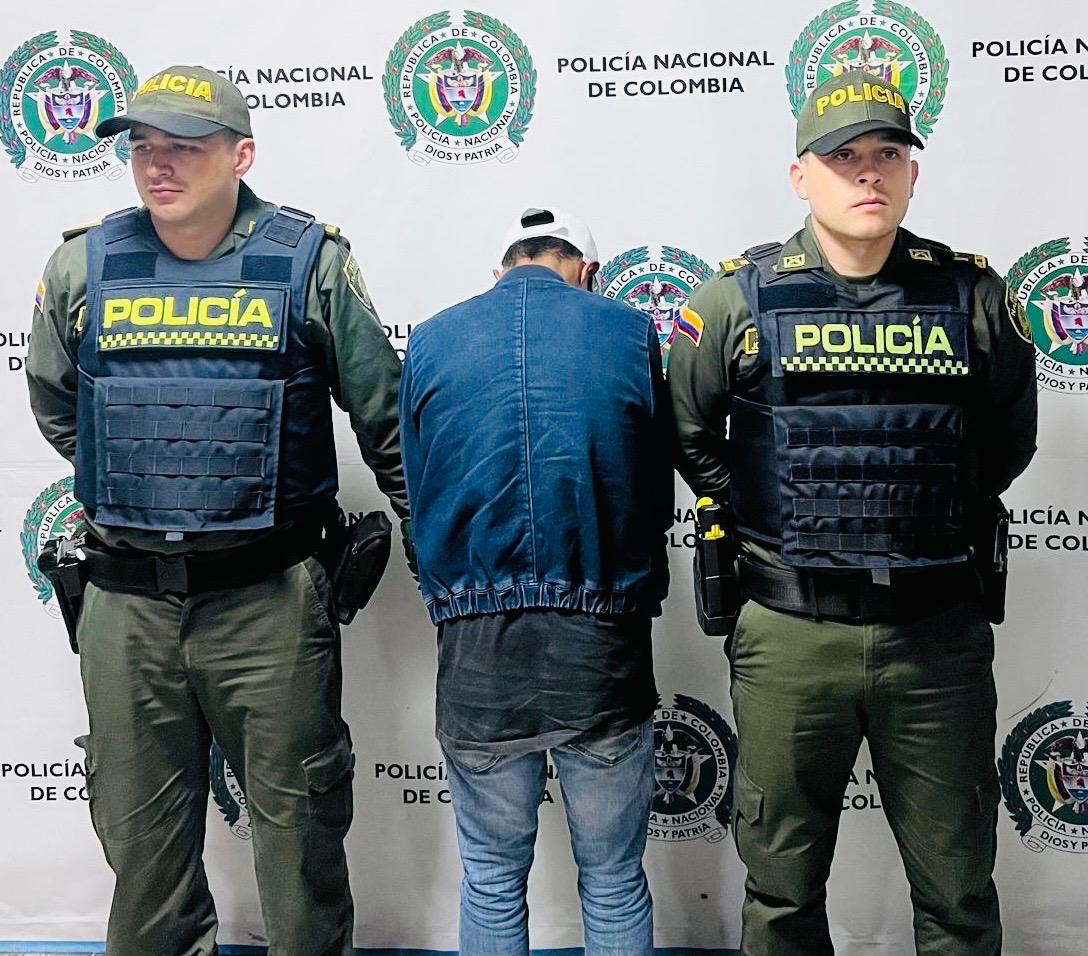 'Hover' fue capturado por el delito de tráfico, fabricación o porte de estupefacientes. Foto: Policía Metropolitana de Manizales.