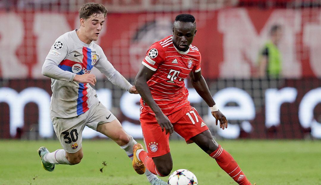 Gavi estuvo presente en la caída del Barcelona frente al Bayern Múnich por Champions League.