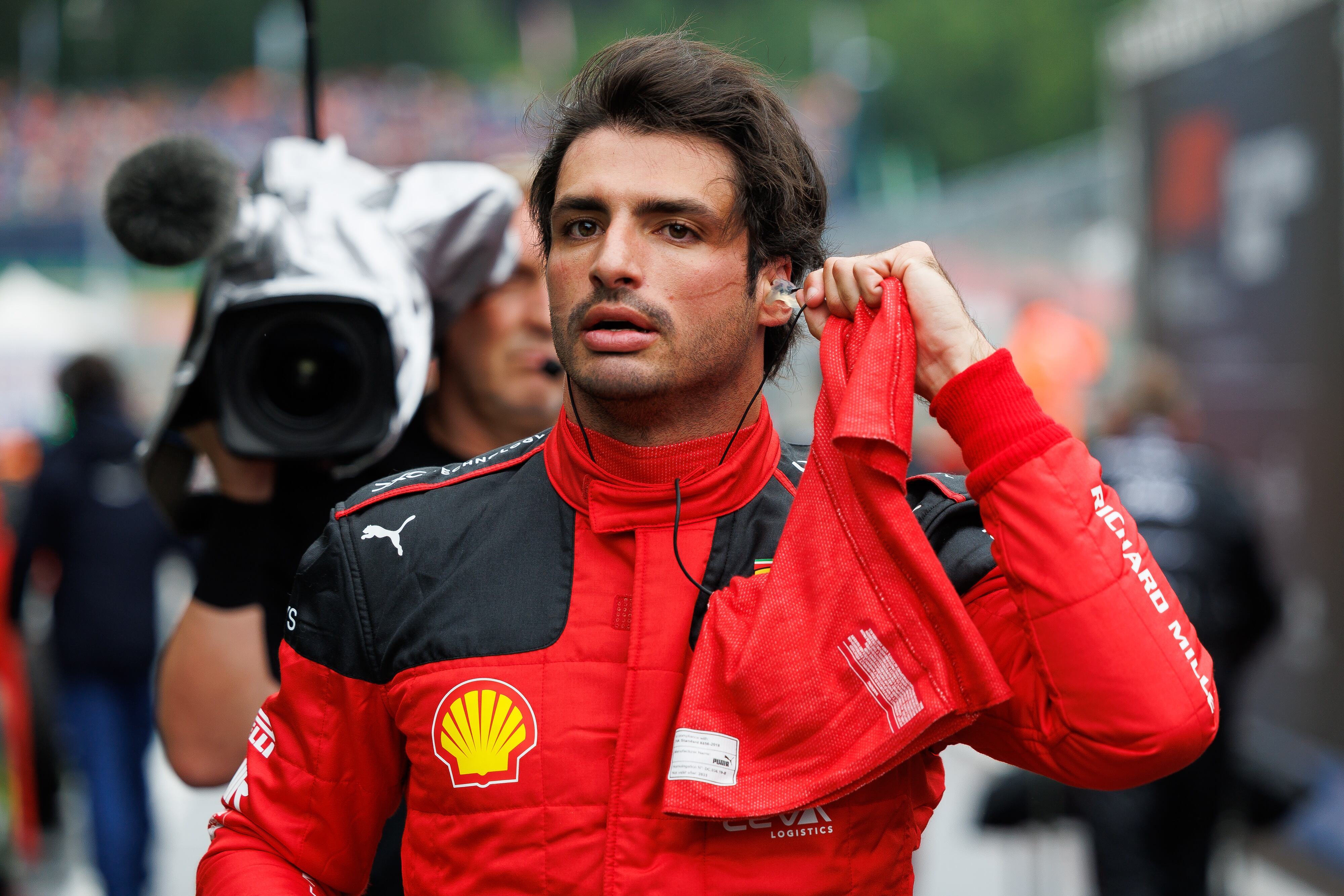 Carlos Sainz, piloto de la escudería Ferrari luego del Gran Premio de Austria. (Photo by Emmanuele Ciancaglini/Ciancaphoto Studio/Getty Images)