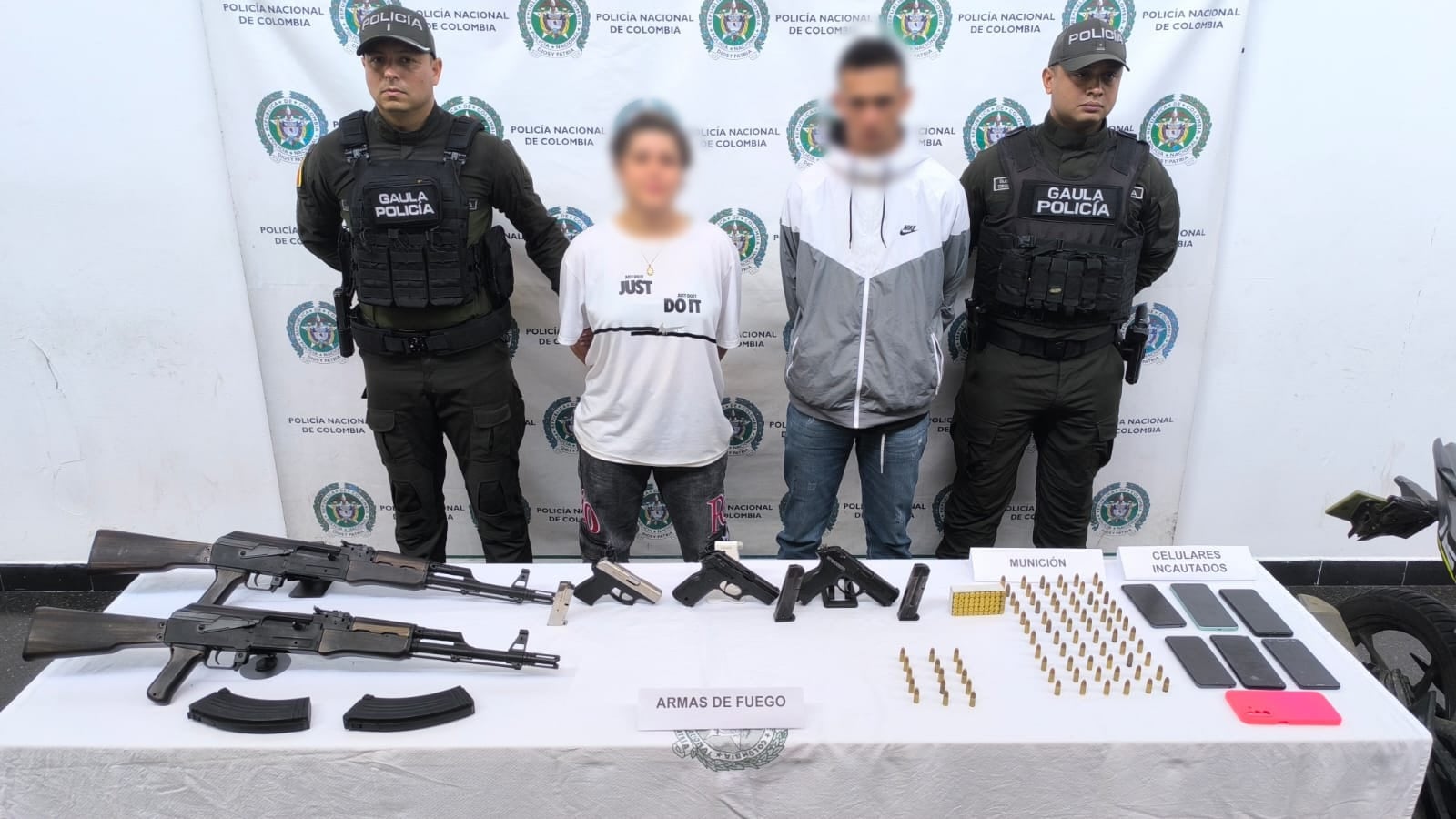 Autoridades capturan a presuntos responsables de extorsión y secuestro en Don Matías. Foto: Policía Nacional.