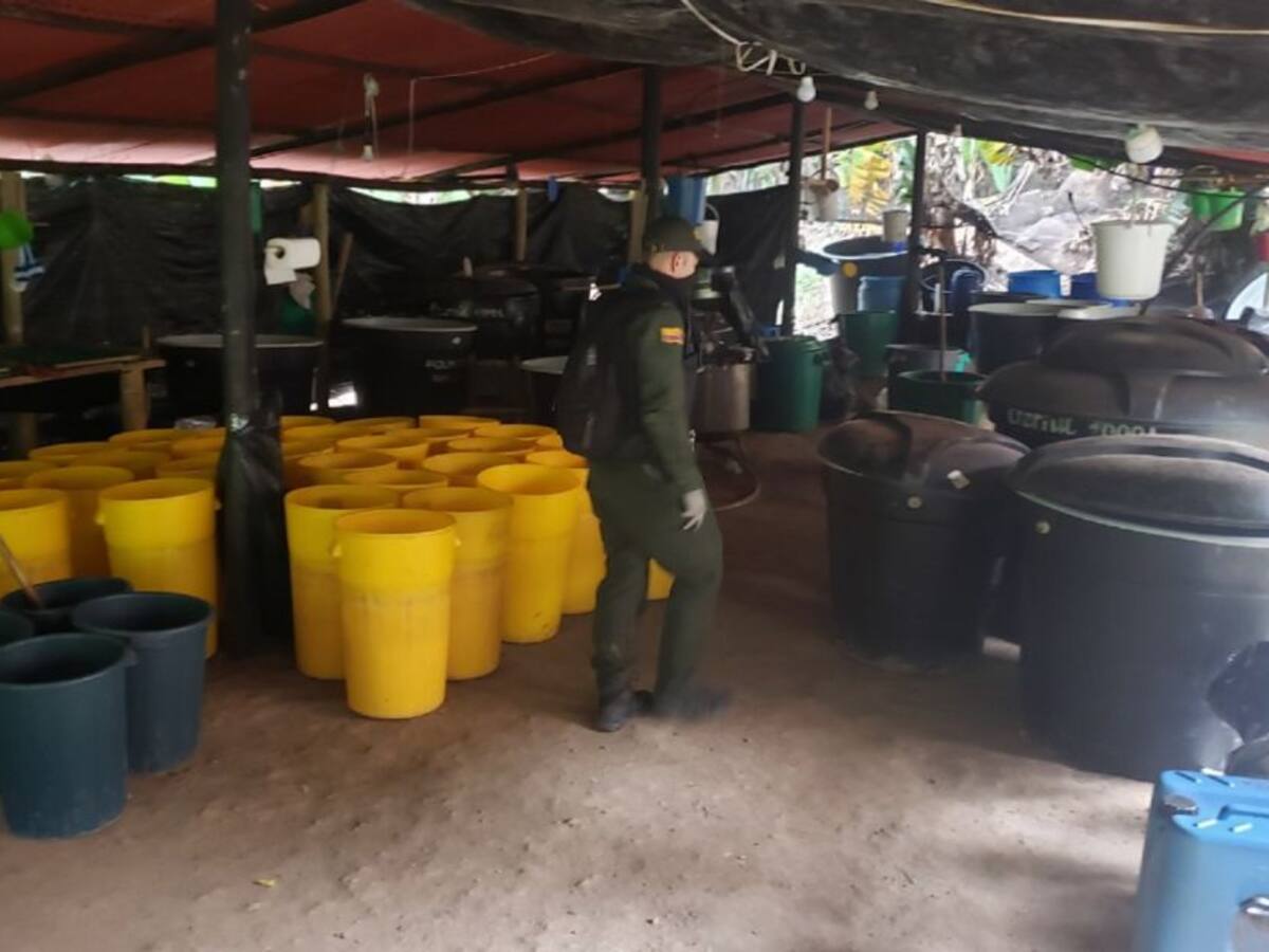 Policía desmantela laboratorio de cocaína en Tolima