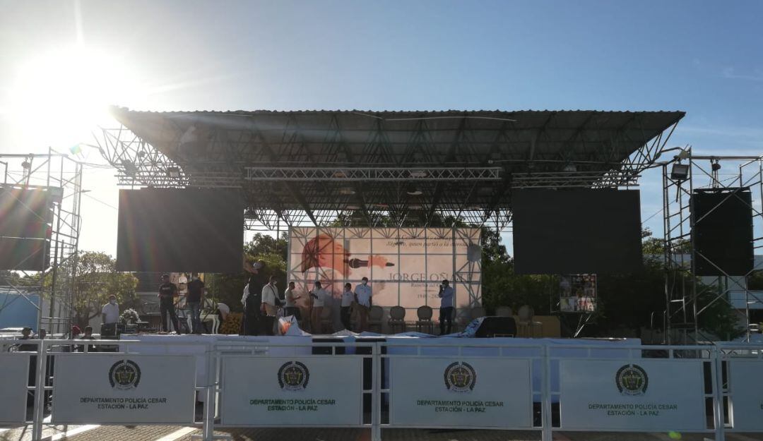 Tarima Jorge Oñante en La Paz, Cesar.