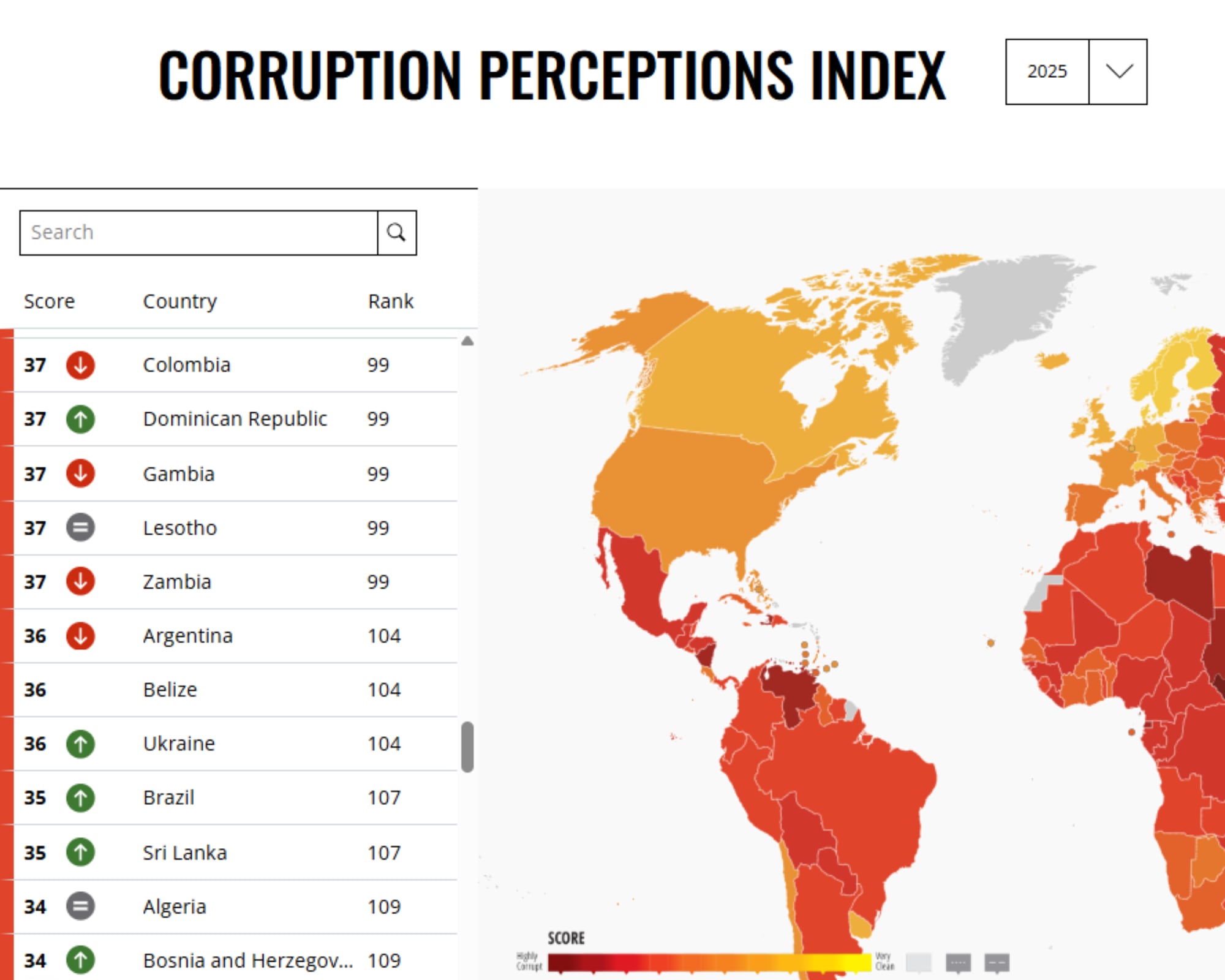 El Índice de Percepción de la Corrupción (IPC) 2025 de Transparencia Internacional advierte que la falta de liderazgo empeora la lucha contra la corrupción en el planeta.
(Foto:    Cortesía Transparencia Internacional)