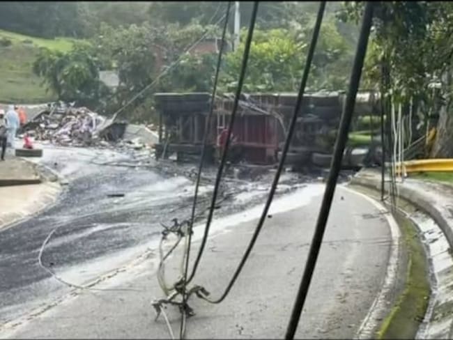 Accidente Loma de Los Balsos- foto secretaría de Movilidad