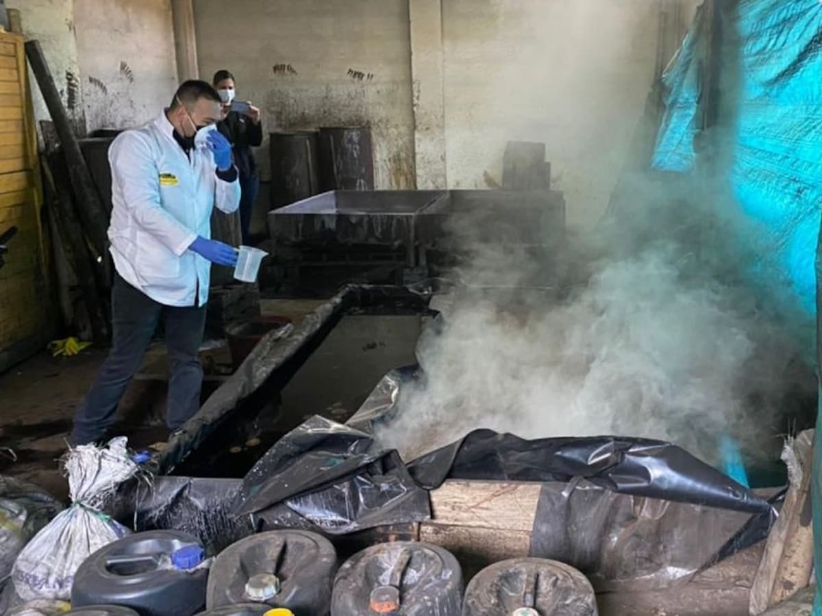 Destruyen el primer laboratorio para procesar cocaína en Bogotá