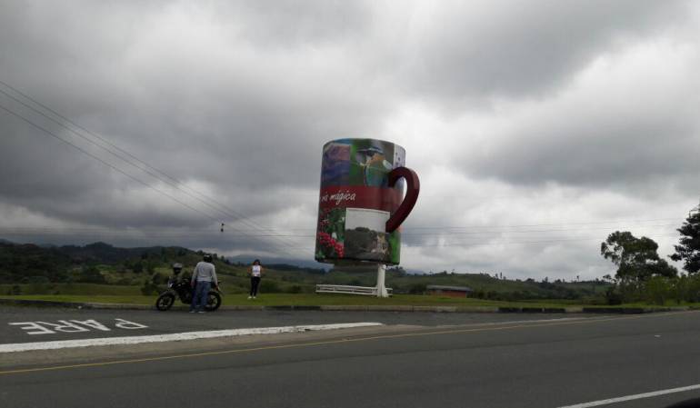 Paisaje Cultural Cafetero, sector del Tambo en autopistas del café al ingreso hacia Filandia