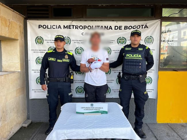 Capturado por agresión. Cortesía: Policía Metropolitana de Bogotá