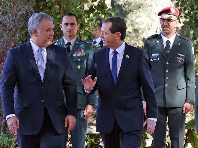El presidente de Israel, Isaac Herzog junto al presidente de Colombia, Iván Duque 
