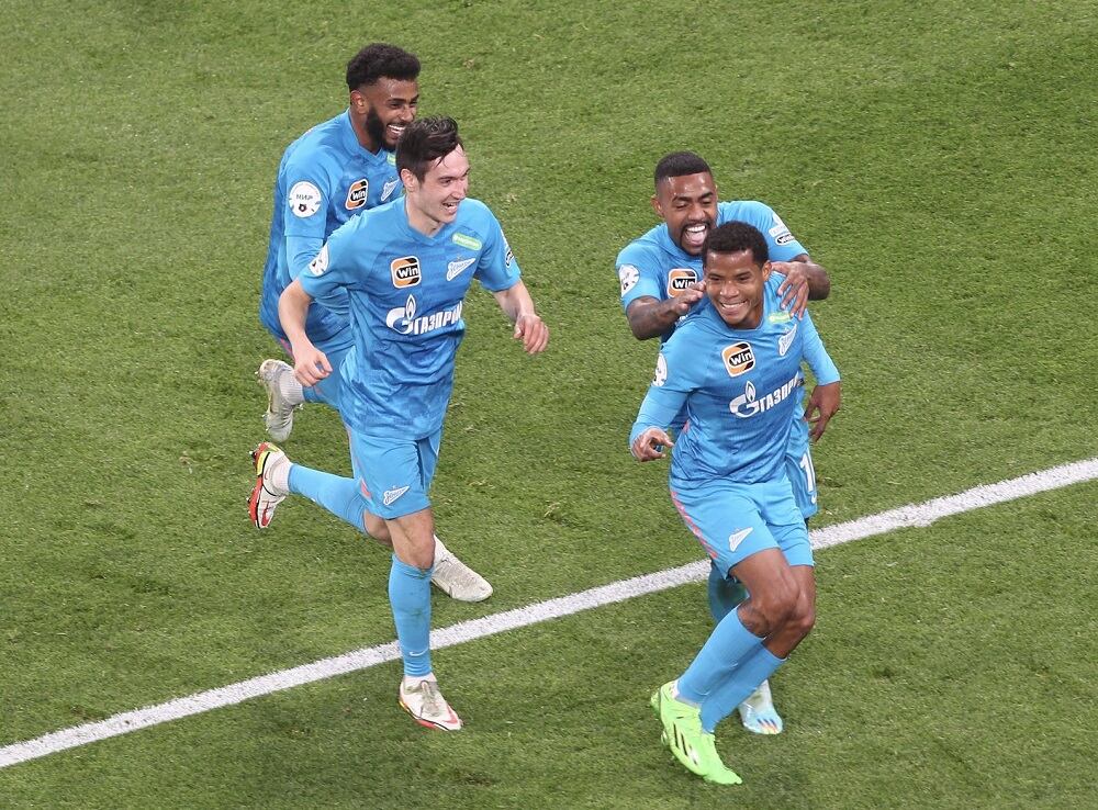 Wilmar Barrios celebra su gol con el Zenit / Foto: @fczenit_en