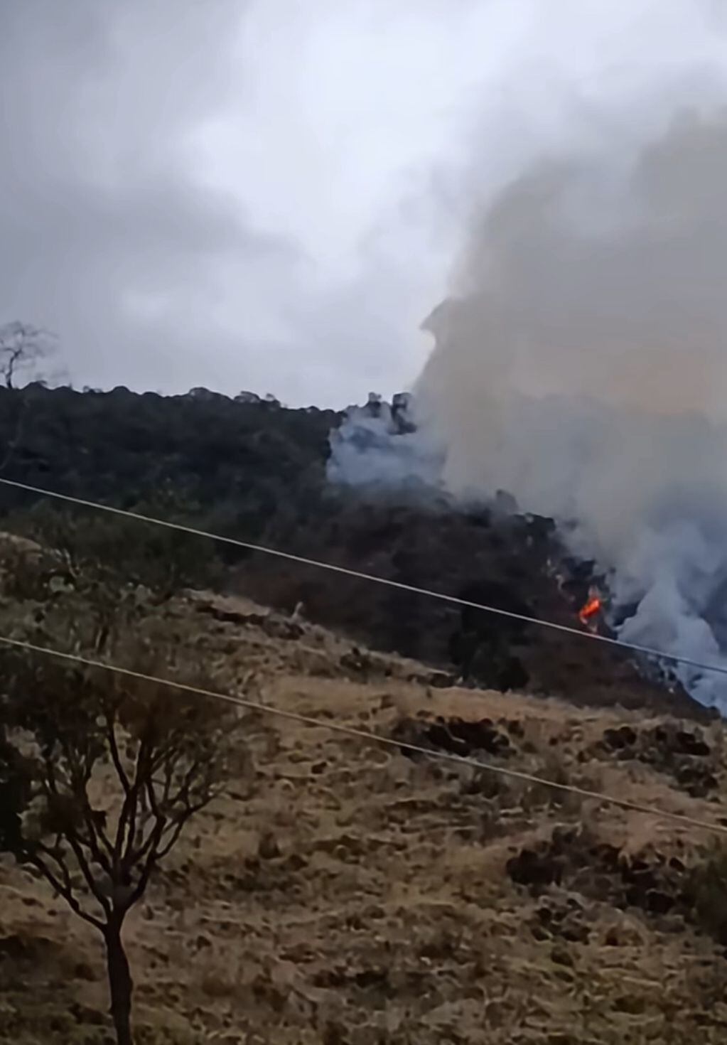 Incendio forestal en Buga, Valle, completa seis días activo y sigue sin poder ser controlado