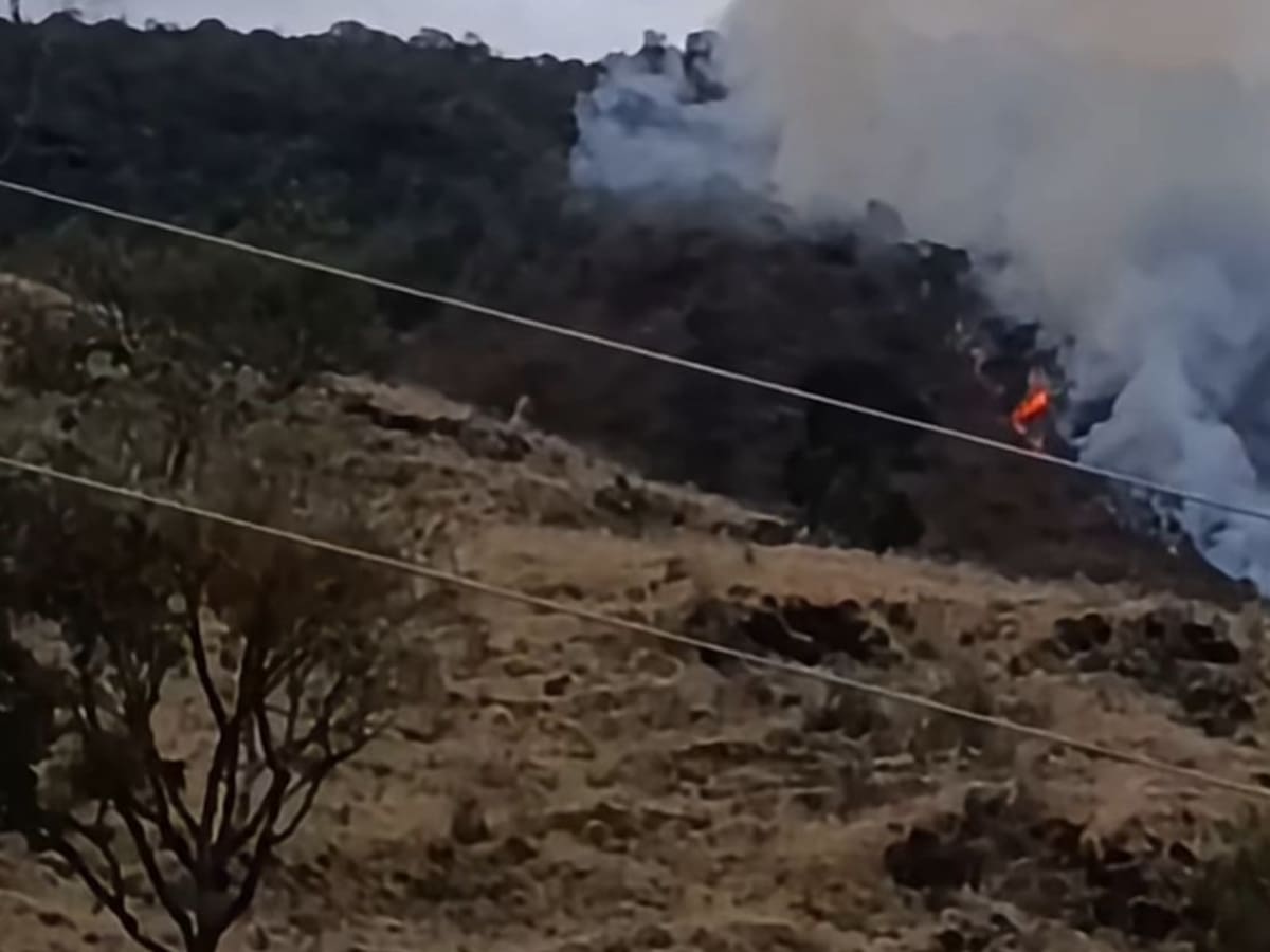 Incendio forestal en Buga, Valle, completa seis días activo y sigue sin poder ser controlado