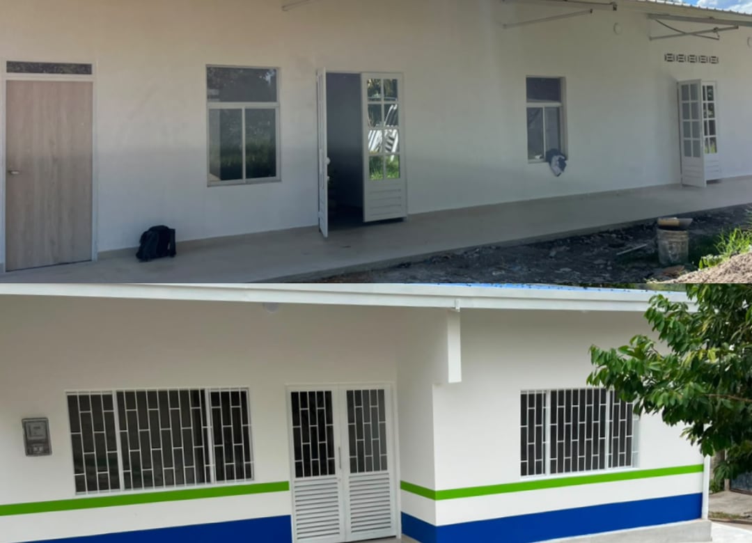Los puestos de salud de Paso de Maito y El Viso, en el municipio de Elías, intervenidos para mejorar la infraestructura y facilitar el acceso a los servicios médicos de las comunidades rurales. Foto ESE San Francisco de Asís 