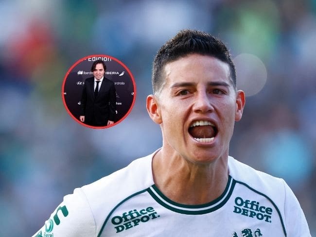 James Rodríguez, volante colombiano de León / Getty Images.