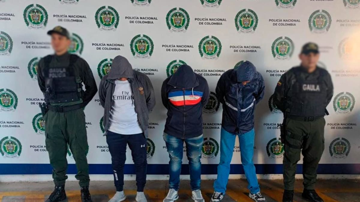 Capturan integrantes de ‘Los Azulejos’, banda dedicada a la extorsión en Dosquebradas