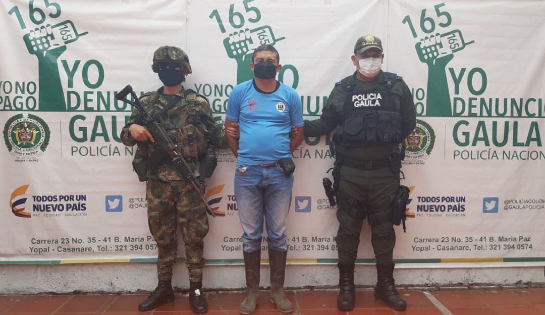 Exigía entre 2 y 10 millones de pesos a comerciantes de la región.