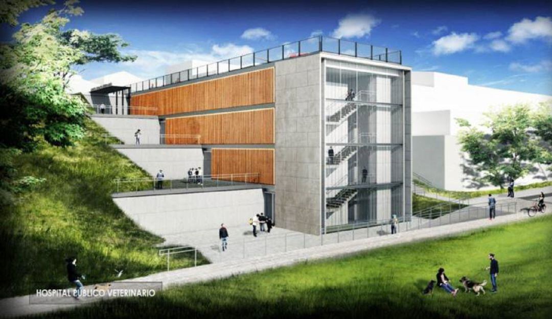 Maqueta del Hospital Público Veterinario