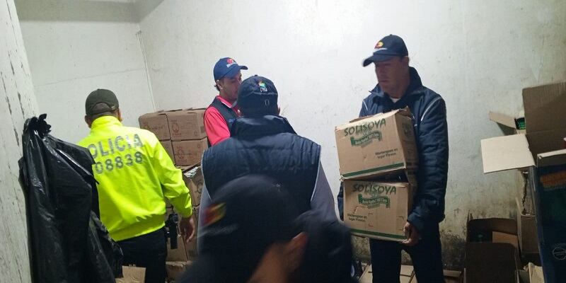 Incautación de licores adulterados en el centro de Bogotá