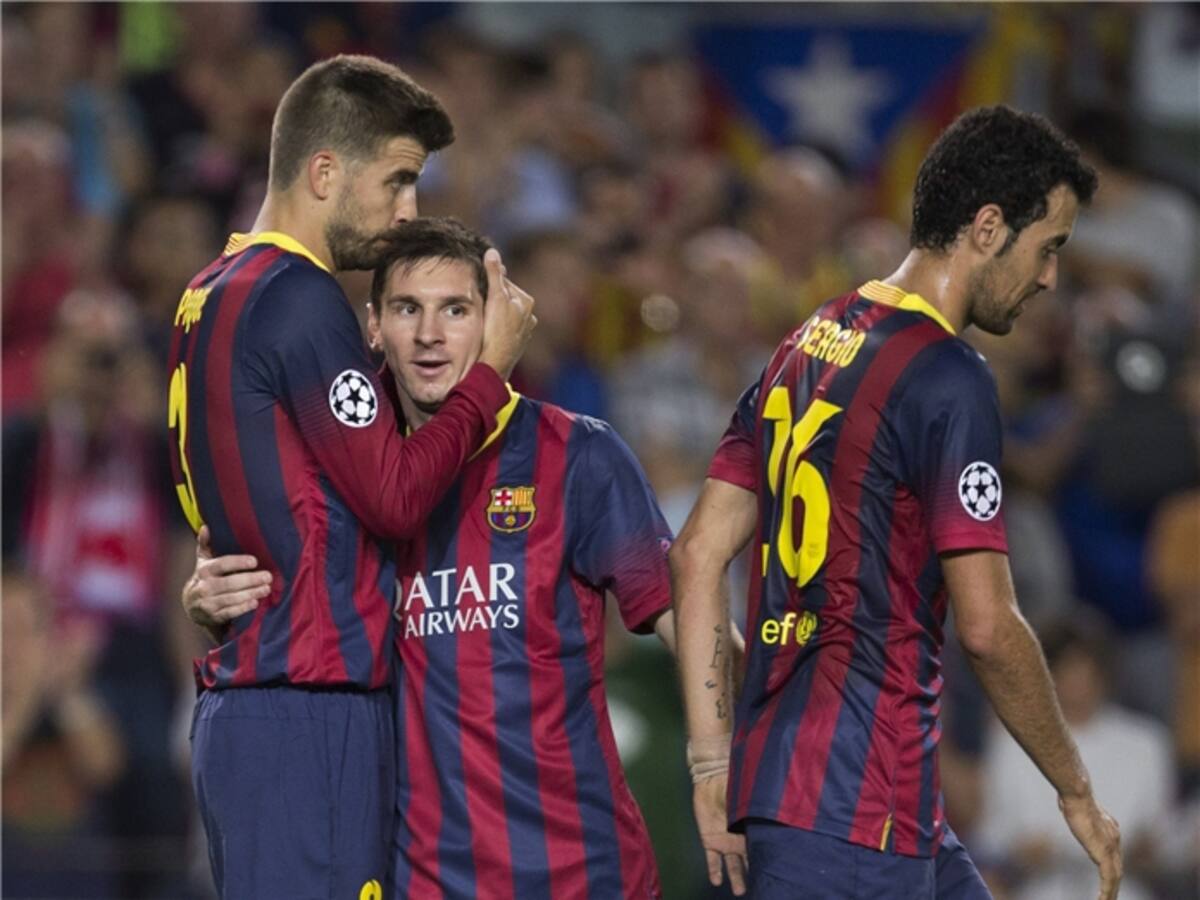 Barcelona celebra su goleada 4-0 ante Ajax