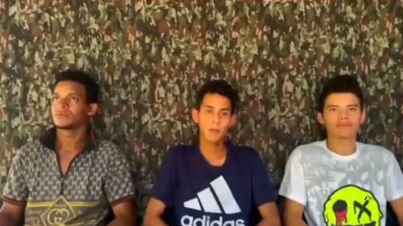 Jóvenes secuestrados en el Catatumbo. / Foto: Video redes sociales.