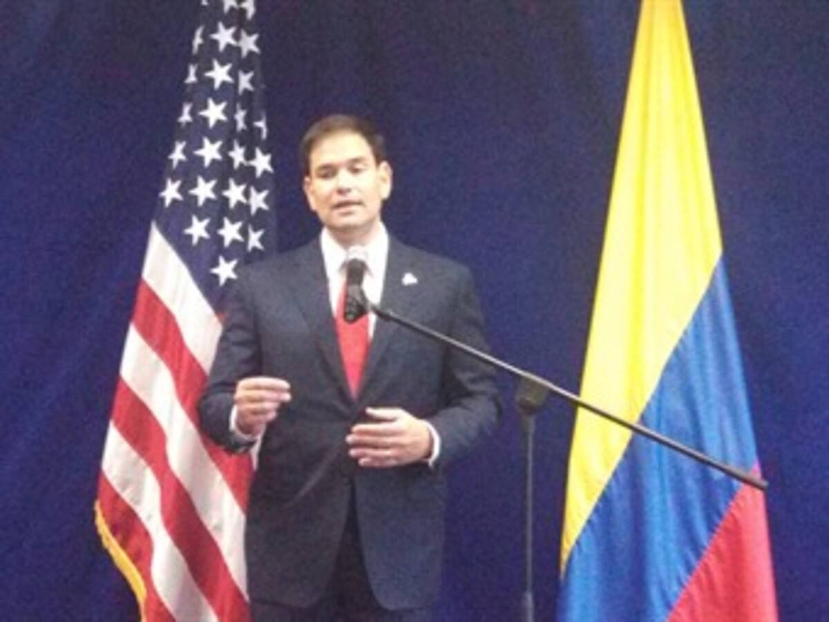 Senador de EE.UU Marco Rubio apoya proceso de paz y avances desde 2004