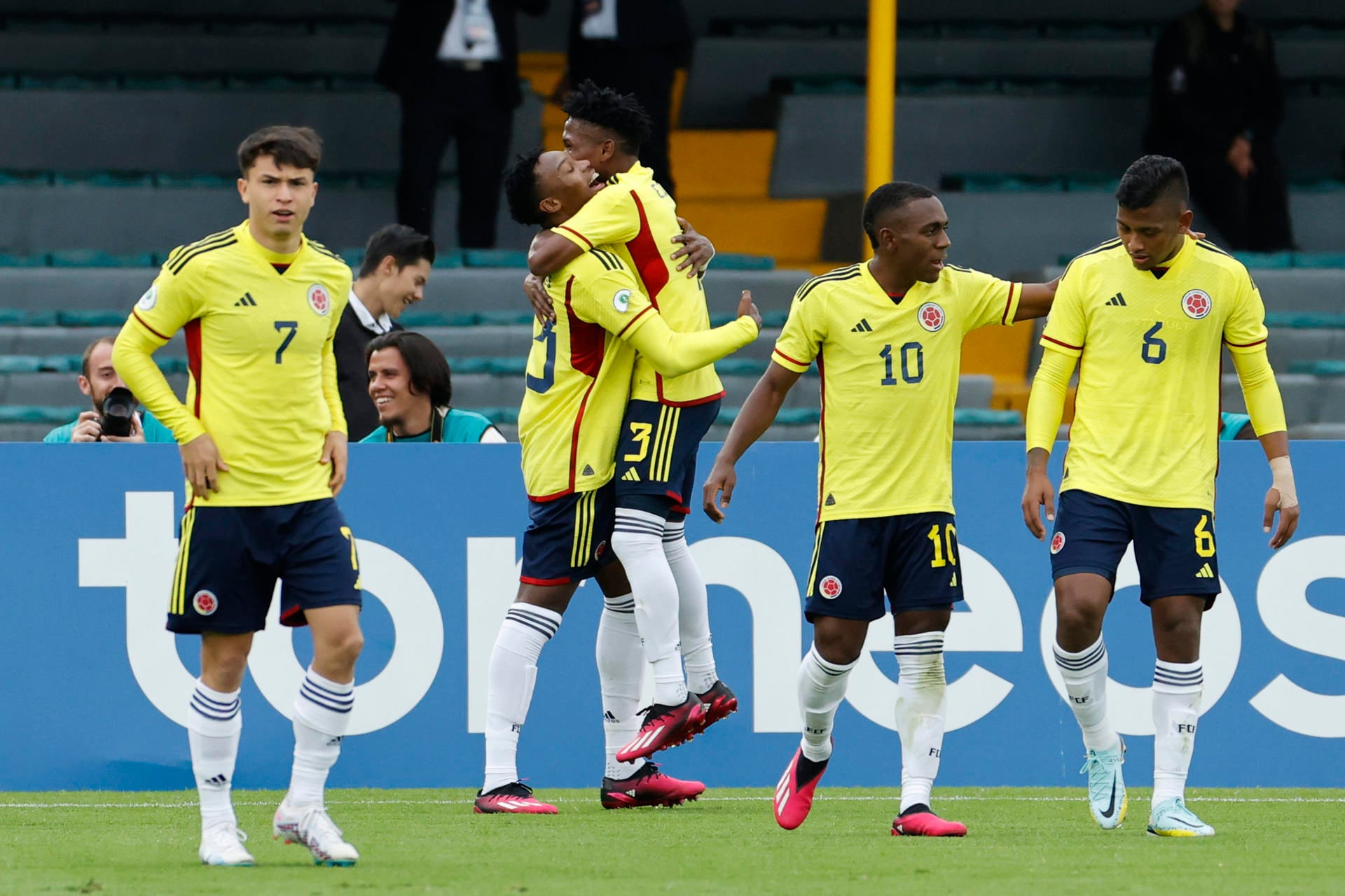 La Selección Colombia tuvo una gran presentación en el Sudamericano Sub-20. EFE/ Mauricio Dueñas Castañeda
