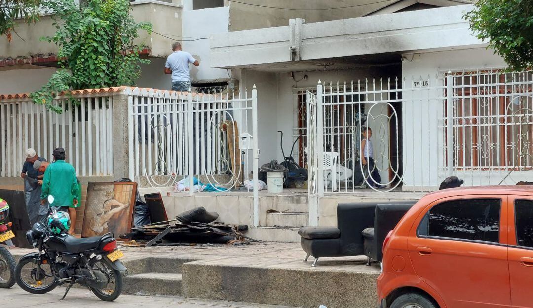 Vivienda afectada en el barrio La Magdalena