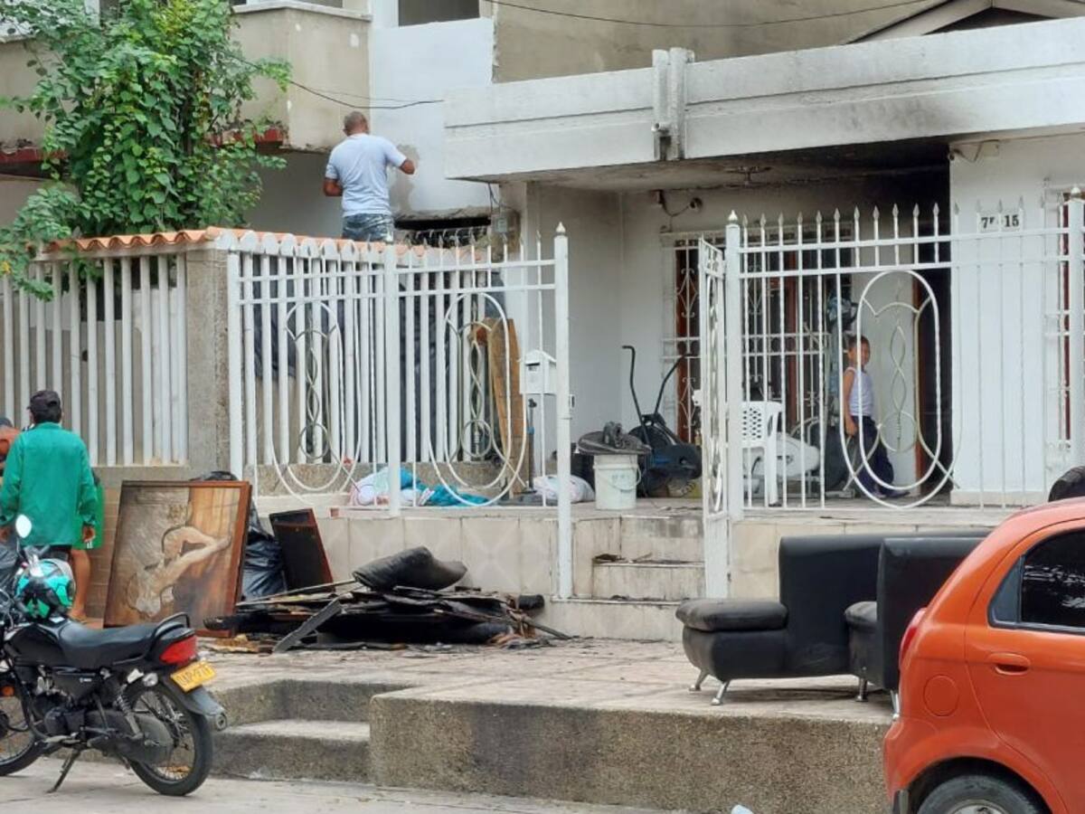 Incendio deja una casa afectada en el barrio La Magdalena de Barranquilla