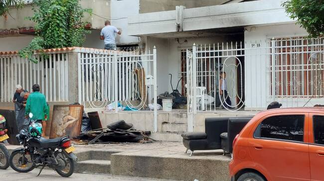 Vivienda afectada en el barrio La Magdalena