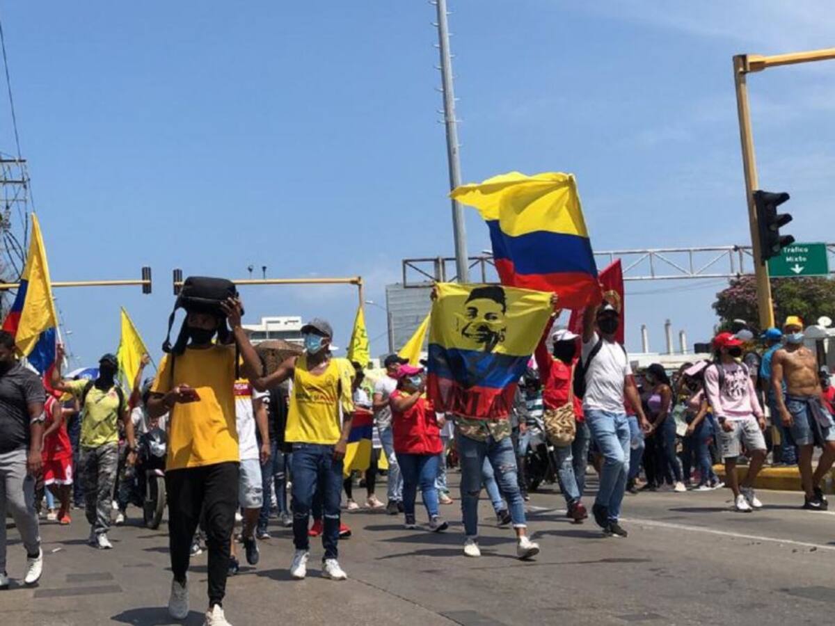 Marcha del 1 de mayo recorrió la Av. Pedro de Heredia en Cartagena